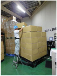 最終検査における製品下ろし作業